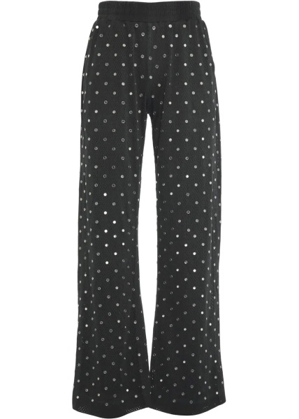 Pantaloni Mesh pants with appliqués 'Bastelli'