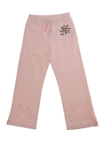 Pantaloni MoschinoS roz din bumbac