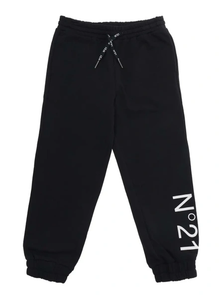 Pantaloni N°21 Kids negri din bumbac