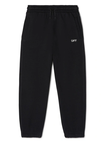 Pantaloni Off-White negri din bumbac