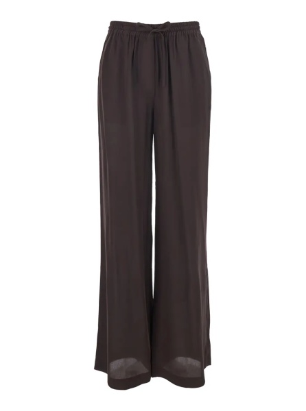 Pantaloni P.A.R.O.S.H. Brown Women's Silk Drawstring Waist Pants