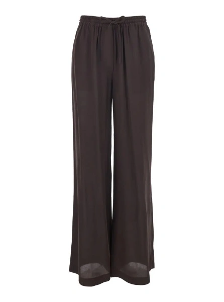 Pantaloni P.A.R.O.S.H. maro din matase