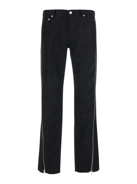 Pantaloni Rick Owens negri din lana 'Vega'