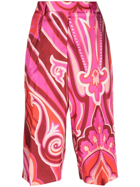 Pantaloni scurti ETRO roz din matase