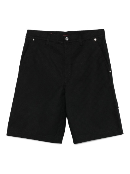 Pantaloni scurti Gucci negri din bumbac