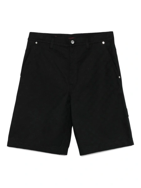Pantaloni scurti Gucci negri din bumbac