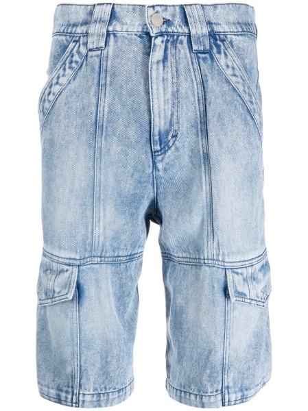 Pantaloni scurti Isabel Marant albastri din tencel