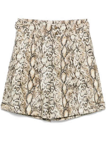 Pantaloni scurti Isabel Marant neutri din in si vascoza