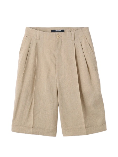 Pantaloni scurti JACQUEMUS neutri din vascoza si poliamida