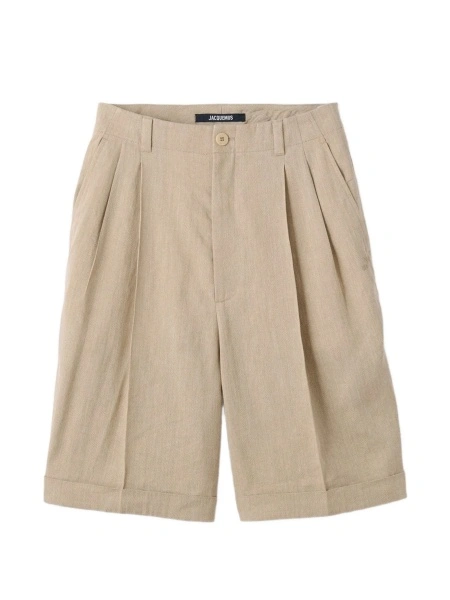 Pantaloni scurti JACQUEMUS neutri din vascoza si poliamida