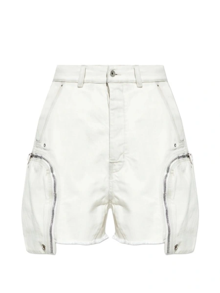 Pantaloni scurti Rick Owens neutri din bumbac