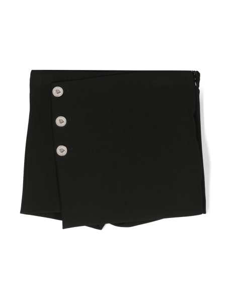 Pantaloni scurti Versace negri din bumbac si spandex/elastan