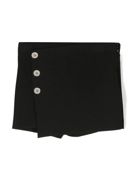 Pantaloni scurti Versace negri din bumbac si spandex/elastan