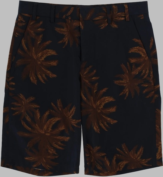 Pantaloni Shorts In Cotone Con Stampa