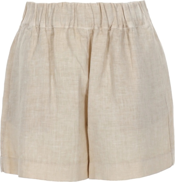 Pantaloni Shorts In Lino