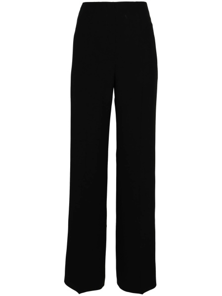 Pantaloni talie inalta Alberta Ferretti negri din vascoza si acetat