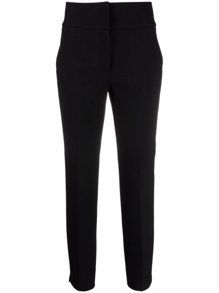 Pantaloni talie inalta Peserico negri din spandex/elastan si bumbac