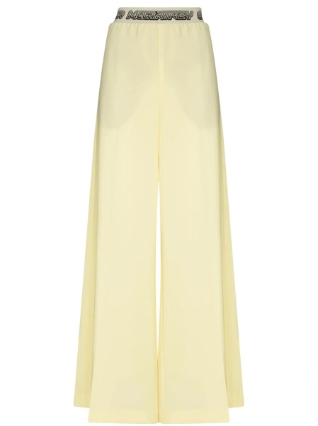 Pantaloni talie inalta Stella McCartney galbeni din lana