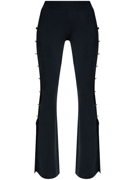 Pantaloni talie inalta Versace Jeans Couture negri