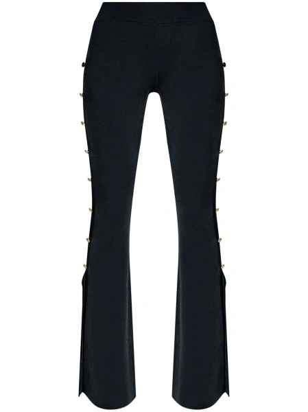 Pantaloni talie inalta Versace Jeans Couture negri