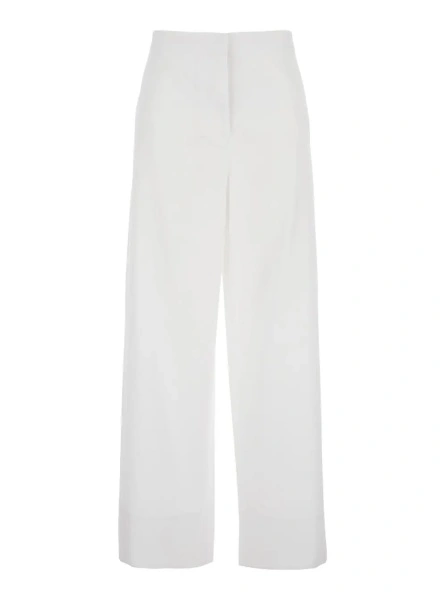 Pantaloni TOTEME albi din bumbac