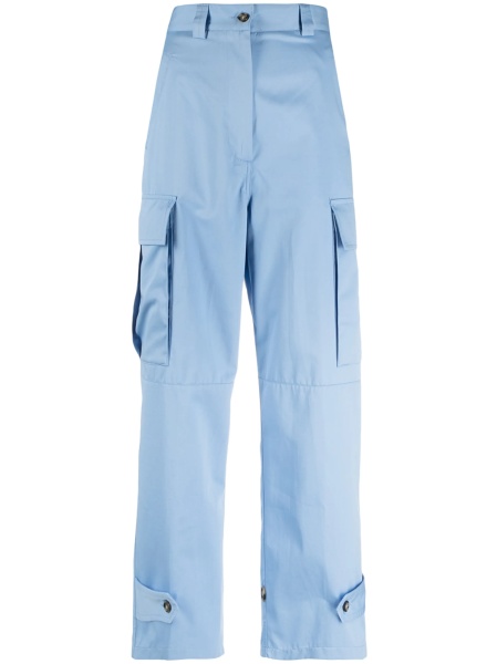 Pantaloni trei sferturi MSGM albastri din bumbac