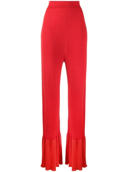 Pantaloni tricotati Stella McCartney rosii