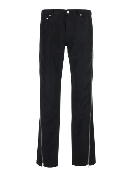 Pantaloni 'Vega' black Pants with openable side zippers in wool Blend for men