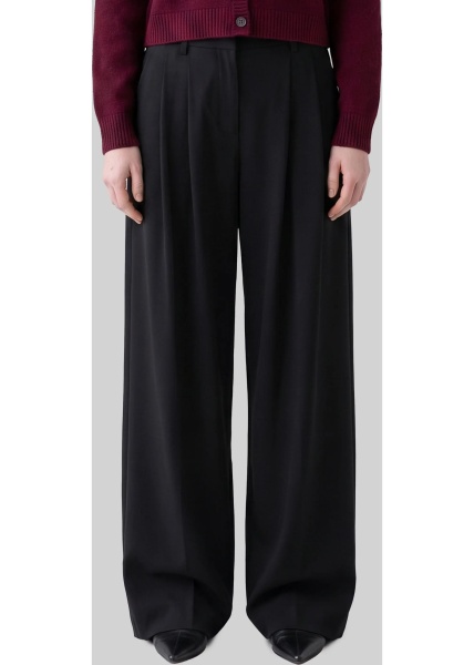 Pantaloni Wide-Leg Stretch Canvas Trousers
