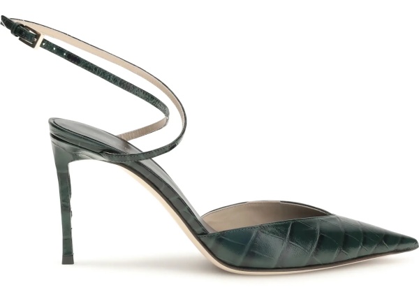 Pantofi Crocodile-print leather Pumps