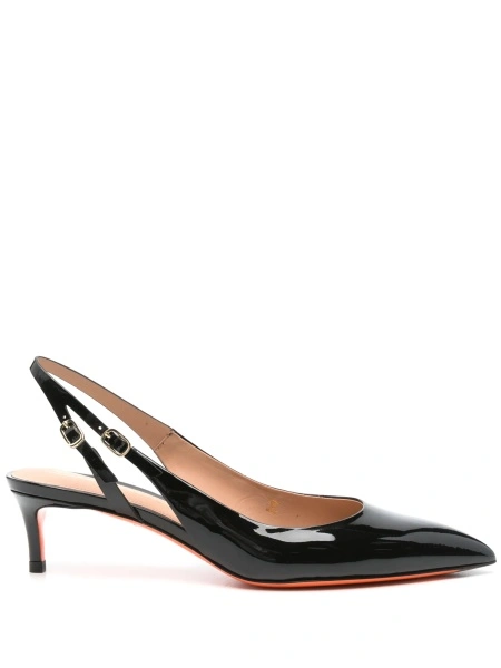 Pantofi cu toc Santoni negri din piele