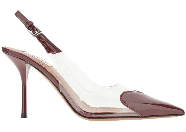 Pantofi PVC and leather 'Le Coeur' slingback pumps
