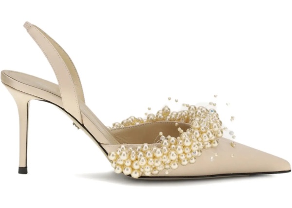 Pantofi Slingback Pumps with pearls