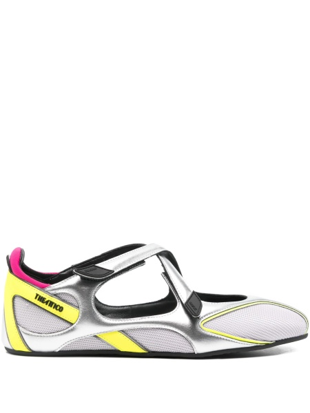 Pantofi slip-on THE ATTICO argintii din material textil si poliuretan