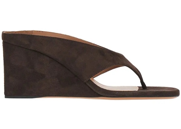 Pantofi Suede leather 'Cube' thong mules