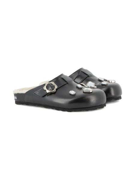 Papuci Marc Jacobs negri din piele si fibre