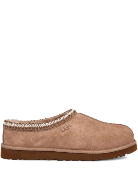 Papuci UGG neutri din material textil si piele intoarsa