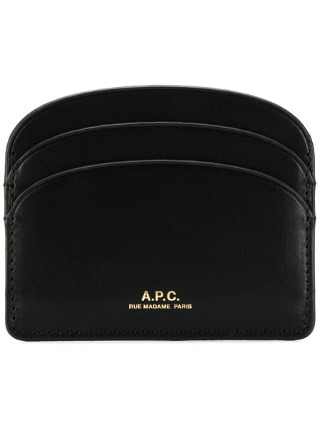Portofel A.P.C. negru din piele