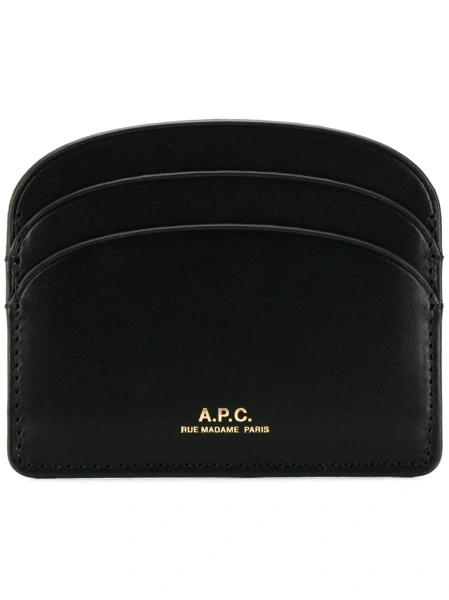 Portofel A.P.C. negru din piele