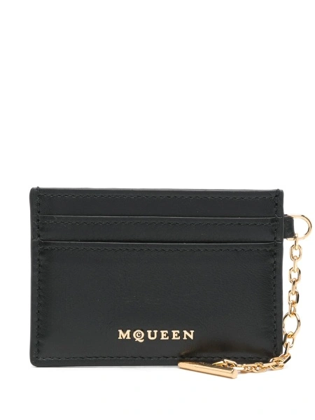 Portofel Alexander McQueen negru din piele