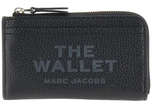 Portofele Grained leather zip wallet
