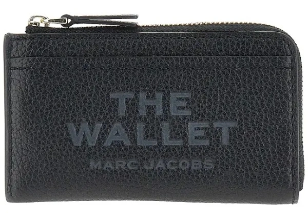 Portofele Grained leather zip wallet