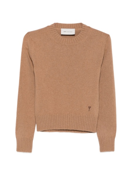 Pulover AMI Paris ami de coeur neutru din casmir si lana