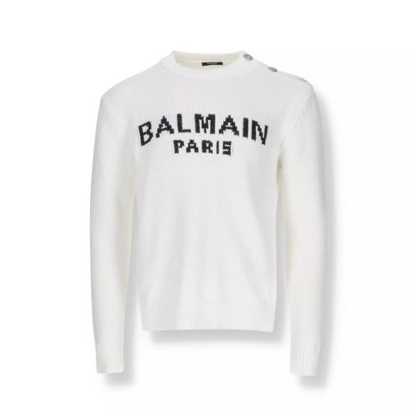 Pulover Balmain Cotton Logo Sweater