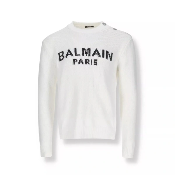Pulover Balmain Cotton Logo Sweater
