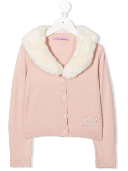 Pulover Blumarine roz din polyester si vascoza
