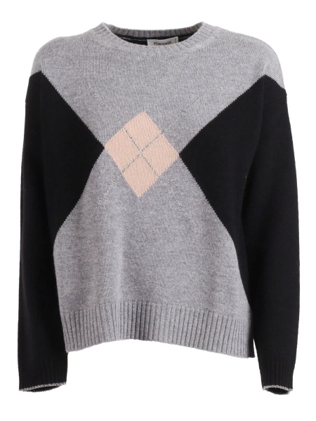 Pulover BOXING FIT CREW NECK SWEATER WITH INLAY