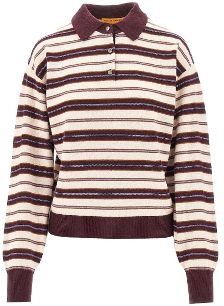 Pulover 'Collegiate' striped cashmere polo shirt