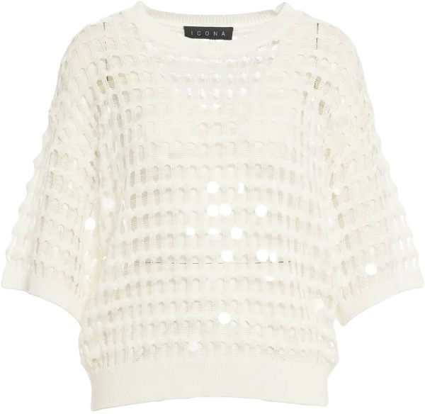 Pulover Crochet sweater with sequins