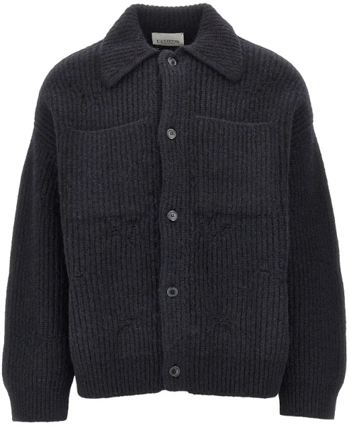 Pulover Distressed effect knitted jacket